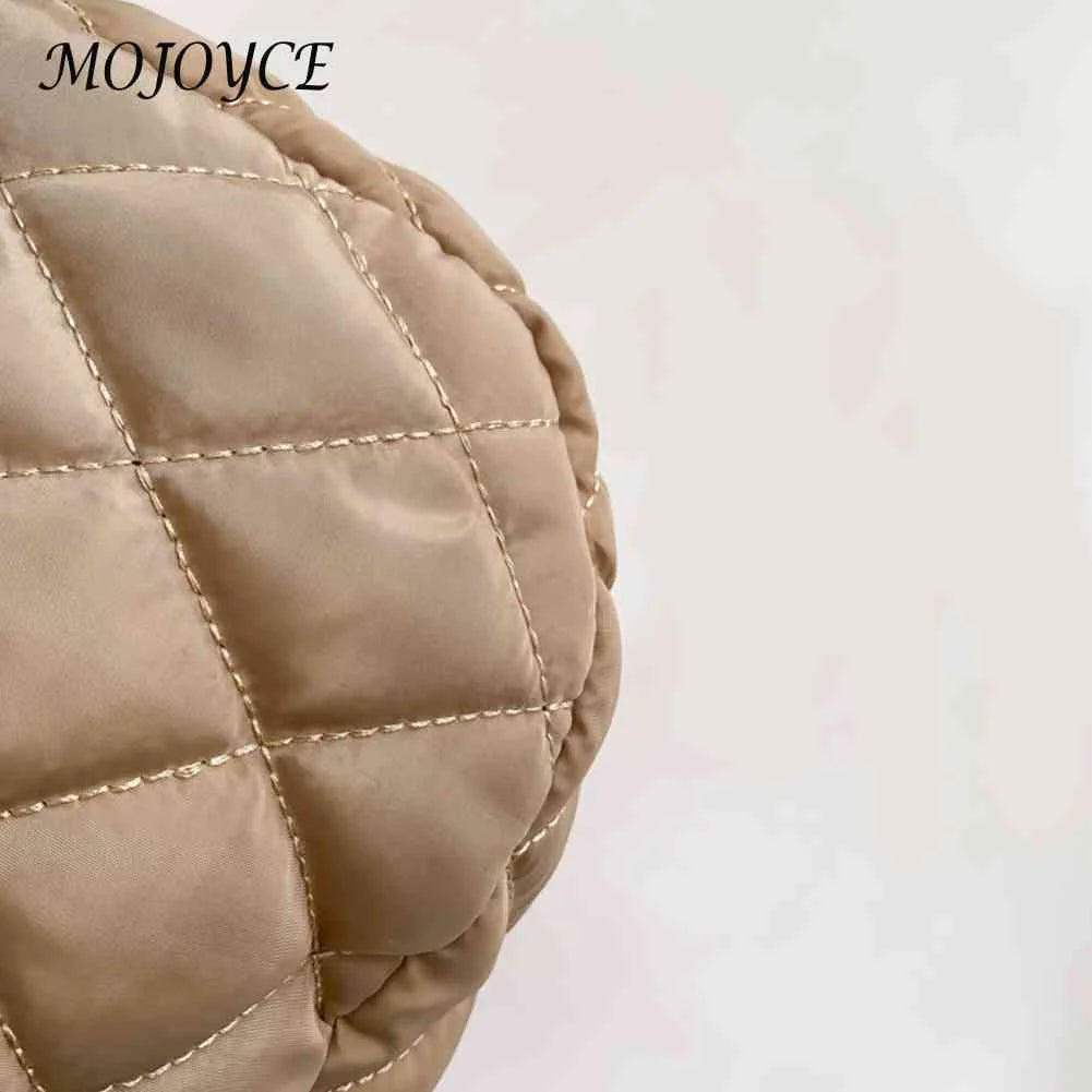Women Cotton-padded Rhombic Lattice Crossbody Bag Large Capacity