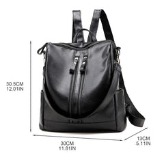 Women Anti-theft Leather Backpack School Travel Handbag