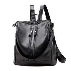 Women Anti-theft Leather Backpack School Travel Handbag