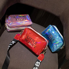 Women Laser Crossbody Bag PVC Jelly Small Tote Messenger