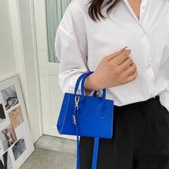 Women Leather Mini Shoulder Messenger Bag Top-handle Handbag Tote Phone Holder