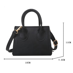 Women Leather Mini Shoulder Messenger Bag Top-handle Handbag Tote Phone Holder