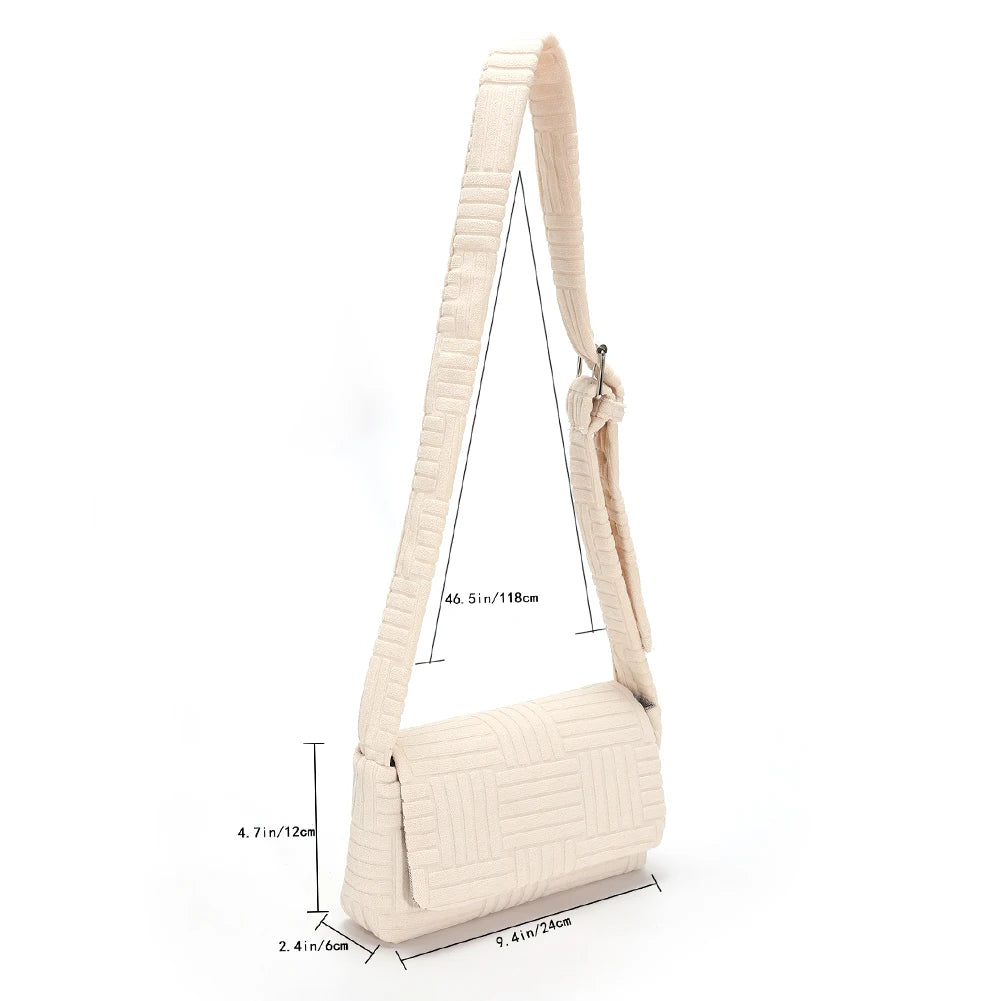 Women Messenger Bag Casual Flip Ladies Handbags Adjustable Strap Soft Cloth