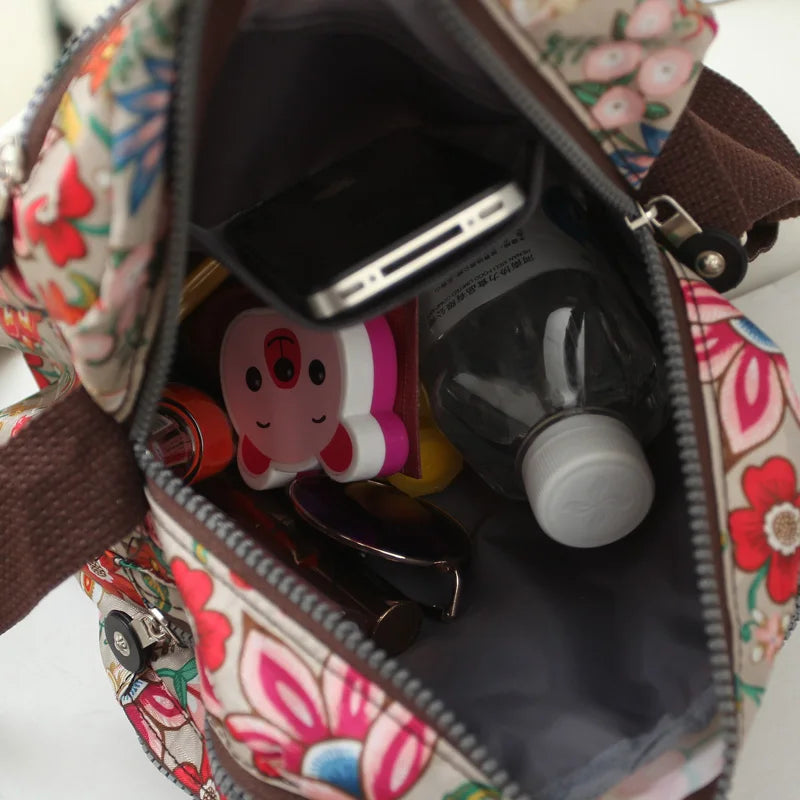 Flower Printing Messenger Bag Women Casual Shoulder Bag