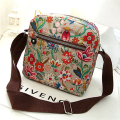 Flower Printing Messenger Bag Women Casual Shoulder Bag