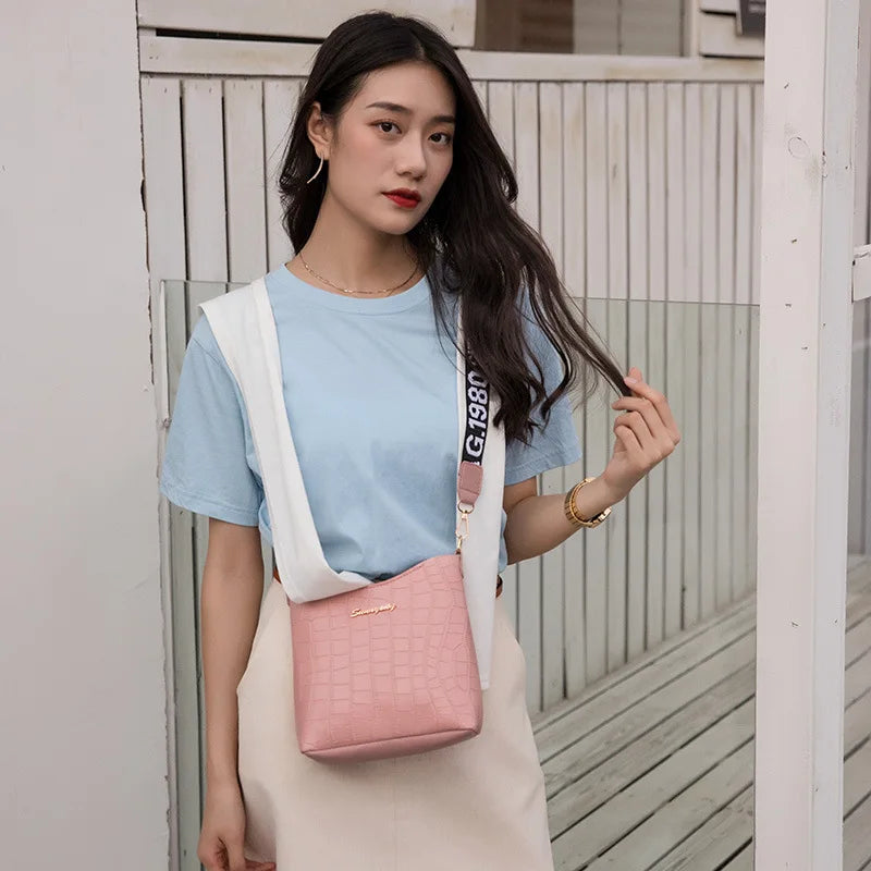 Crocodile Pu Leather Female Crossbody Shoulder Hand Bags for Ladies