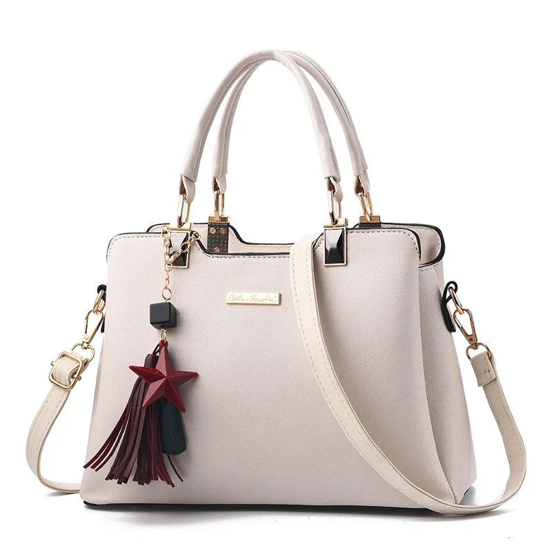 Vintage Leather Women Bag Top-Handle Purse Shoulder Tote KL545