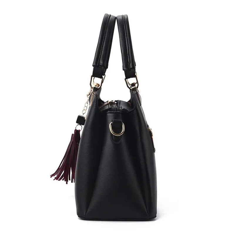 Vintage Leather Women Bag Top-Handle Purse Shoulder Tote KL545