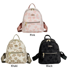 Flower Print Mini Backpack for Girls Canvas School Bag