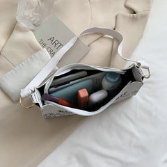 Women PU Leather Shoulder Bag Printing Underarm