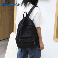 Women Nylon Backpack Preppy Style Students School Casual Solid Large Handbags