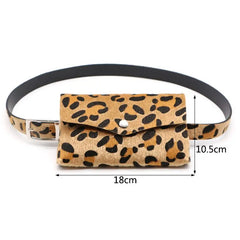 Women PU Leather Mini Waist Bag Fanny Belt Pack for Key Phone Purse