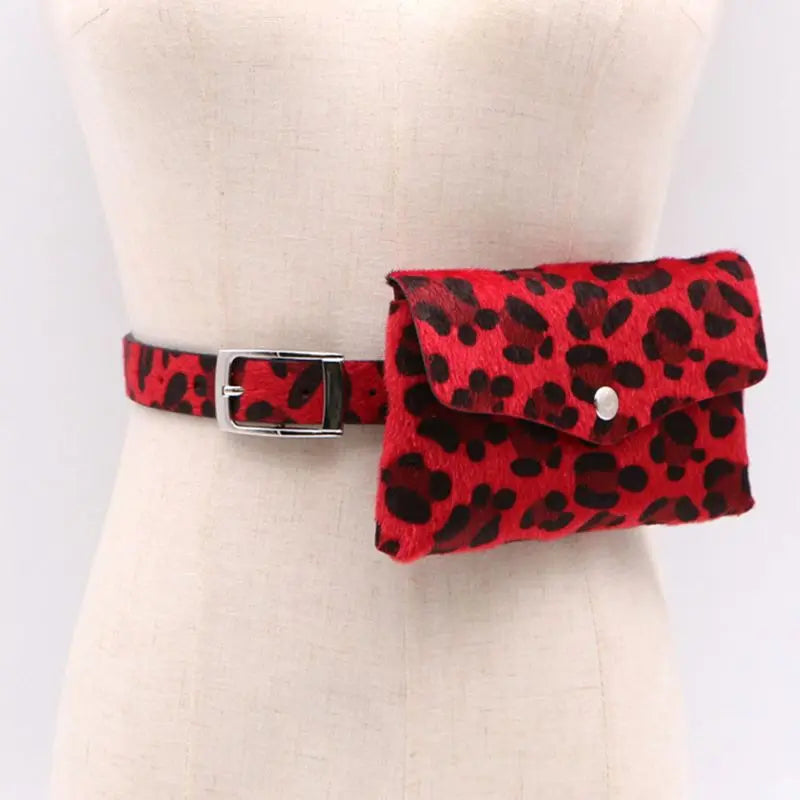 Women PU Leather Mini Waist Bag Fanny Belt Pack for Key Phone Purse