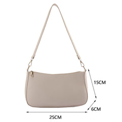 Women PU Shoulder Underarm Bag Casual Solid Small Purse Ladies Handbag