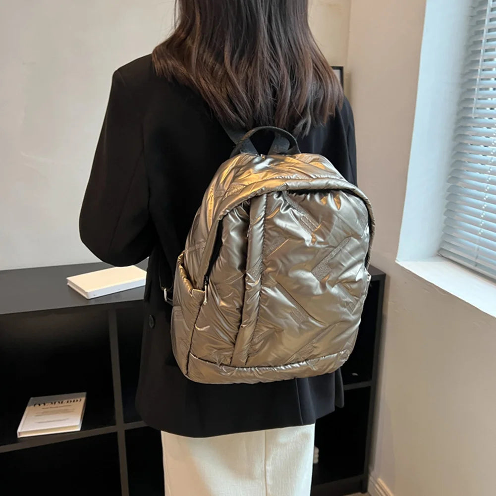 Waterproof Padded Backpack for Women - School Bags Zipper Backpack