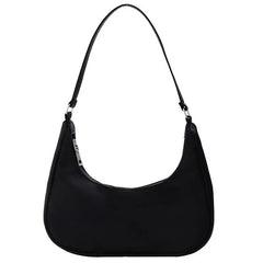 Women Pure Shoulder Underarm Hobos Bags Casual Ladies Zipper Small Purse