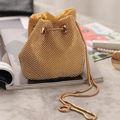 Rhinestone Bucket Shoulder Bag Sequin Diamond Evening Party Purse