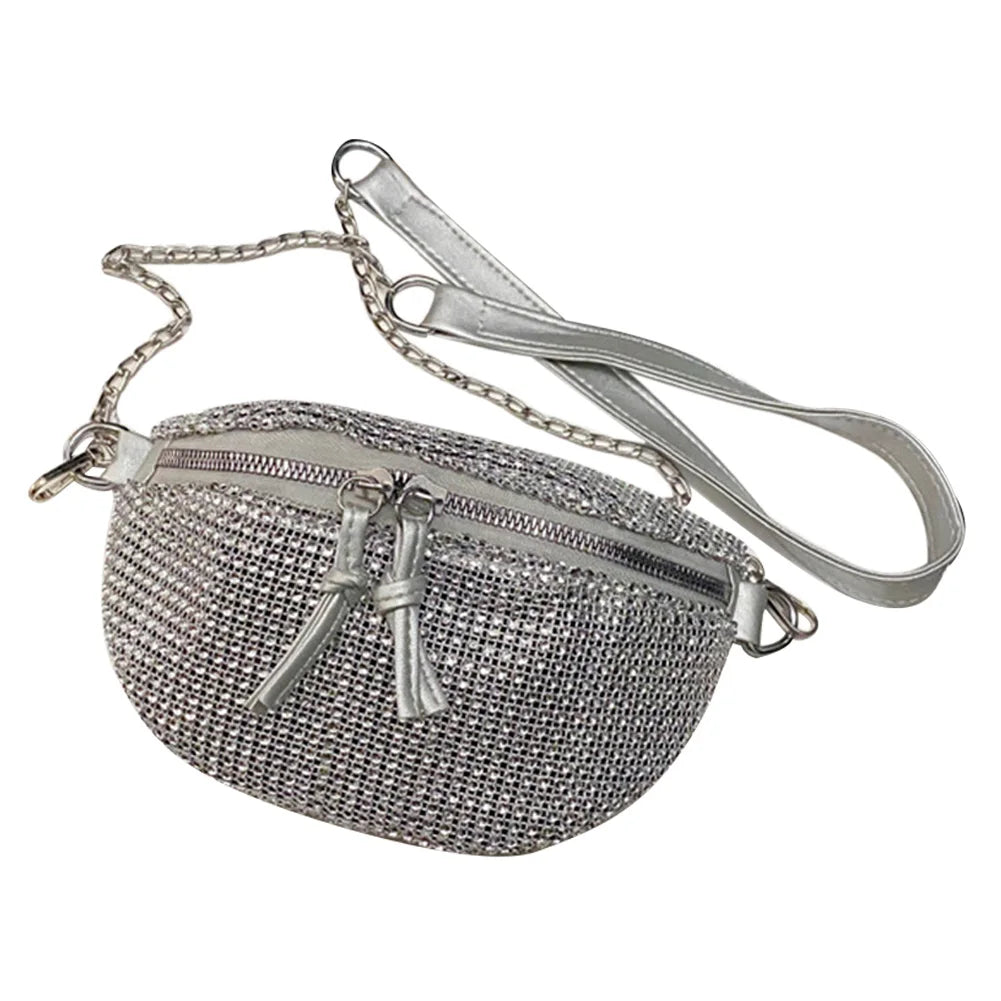 Bling Rhinestone Waist Bag Fanny Pack Crossbody Pouch