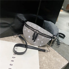 Bling Rhinestone Waist Bag Fanny Pack Crossbody Pouch