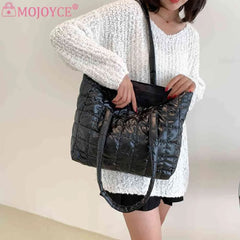 Women Cotton Padded Shoulder Bag Large Capacity Totes Bags