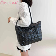 Women Cotton Padded Shoulder Bag Large Capacity Totes Bags