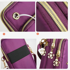 Women Shoulder Bag Balloon Phone Crossbody 3 Layer Wallet