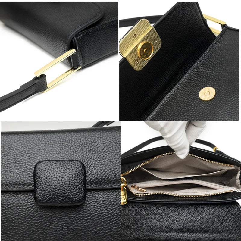 Women Crossbody Bag Leather Small Handbag Casual Lady Tote