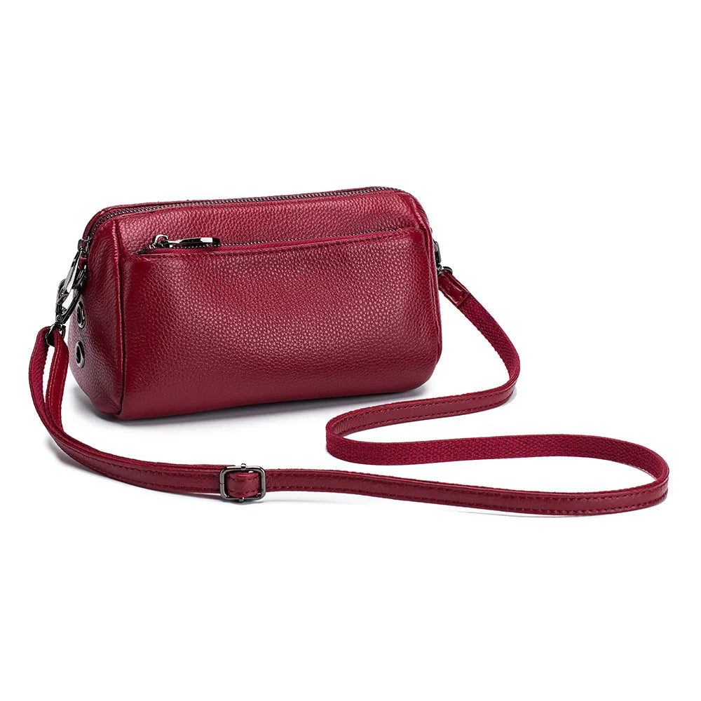 Leather Shoulder Bag Women Small Handbag Lady Crossbody Bag