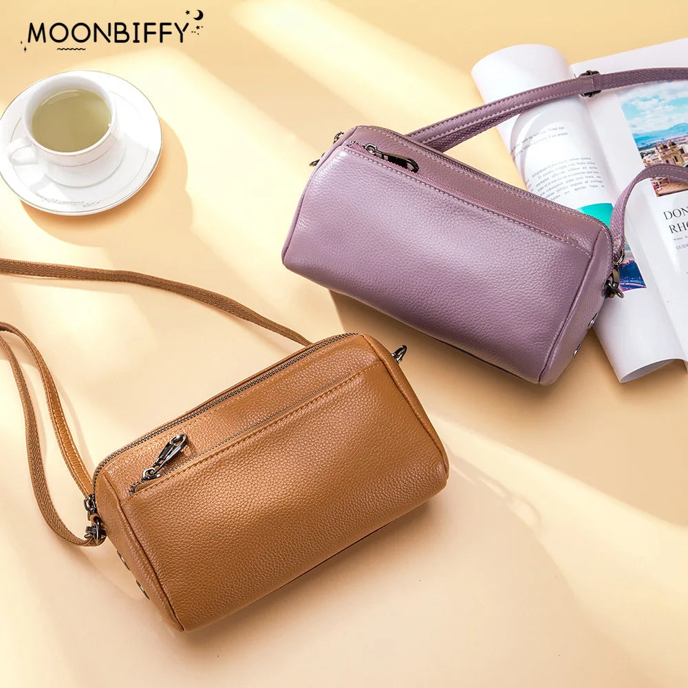 Leather Shoulder Bag Women Small Handbag Lady Crossbody Bag