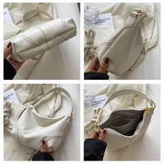 PU Leather Crossbody Bag Large Capacity Women Shoulder Purse Solid