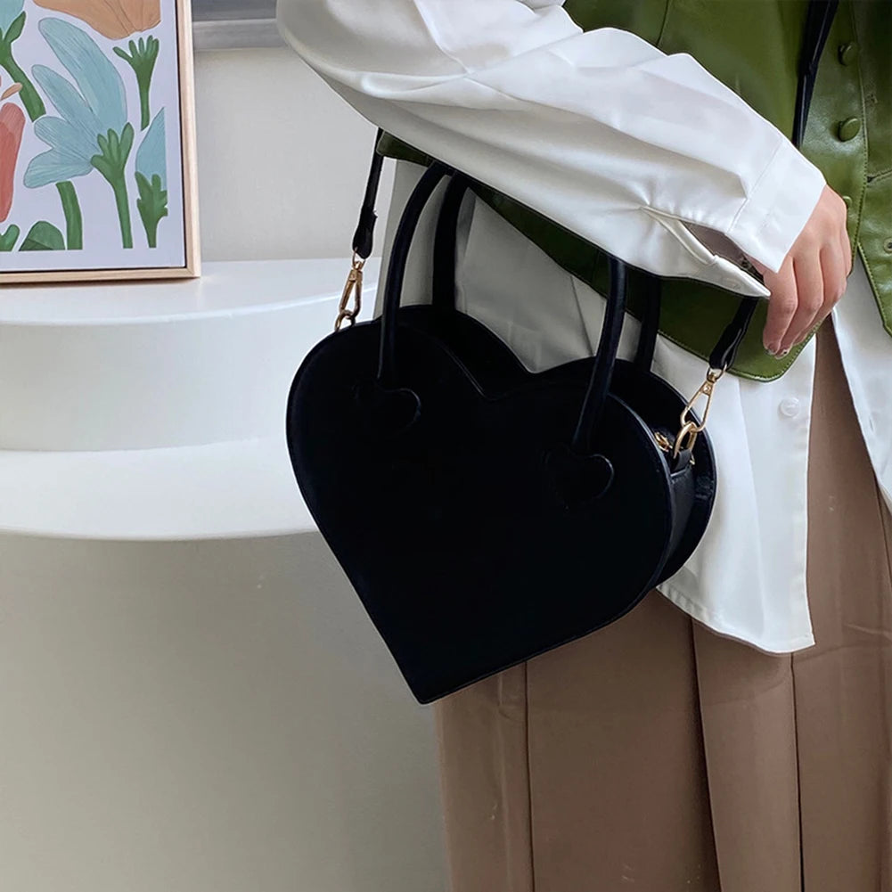 Vintage Love Heart Handbag - Retro Small Tote for Traveling