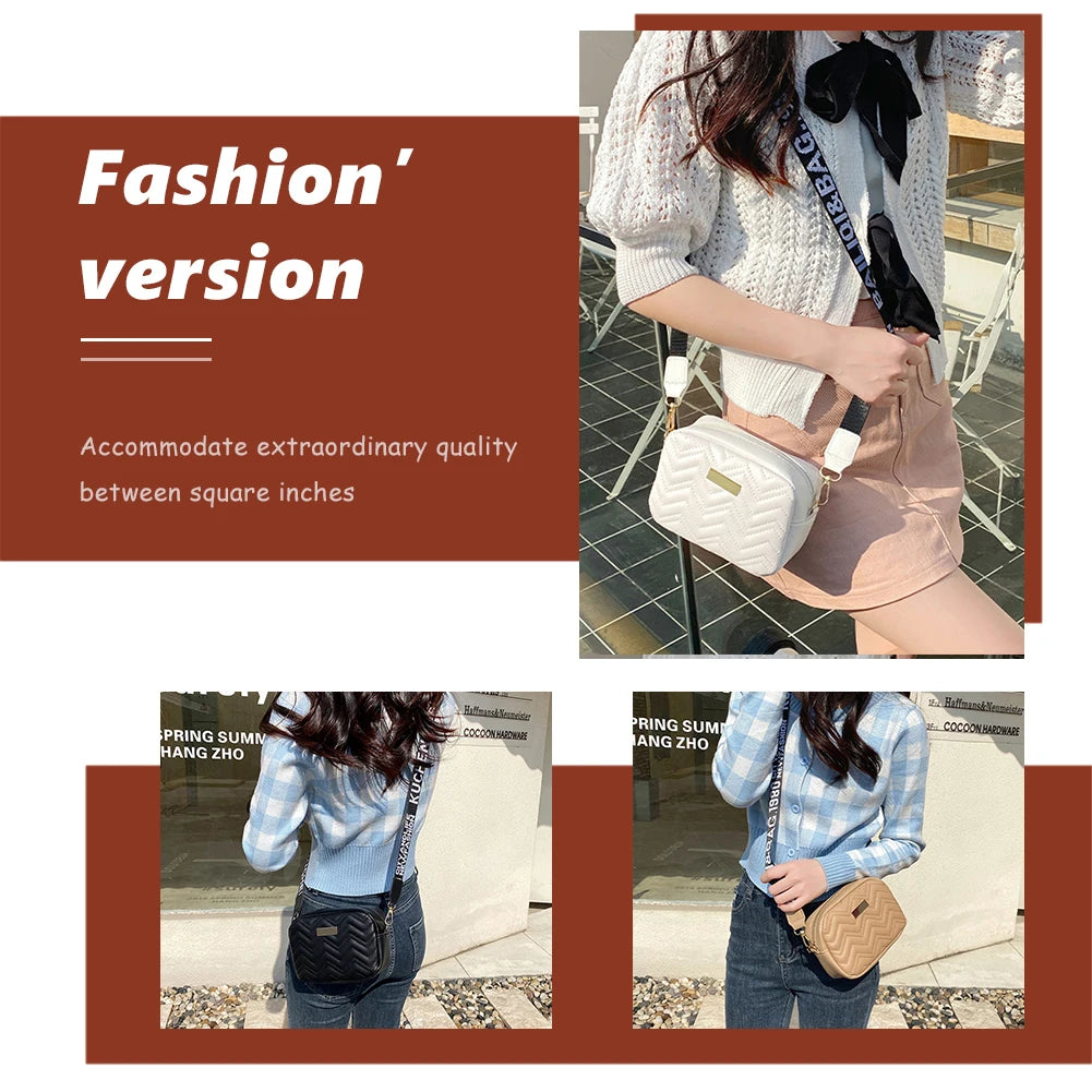 Casual Small Messenger Handbag PU Leather Shoulder Crossbody Bag