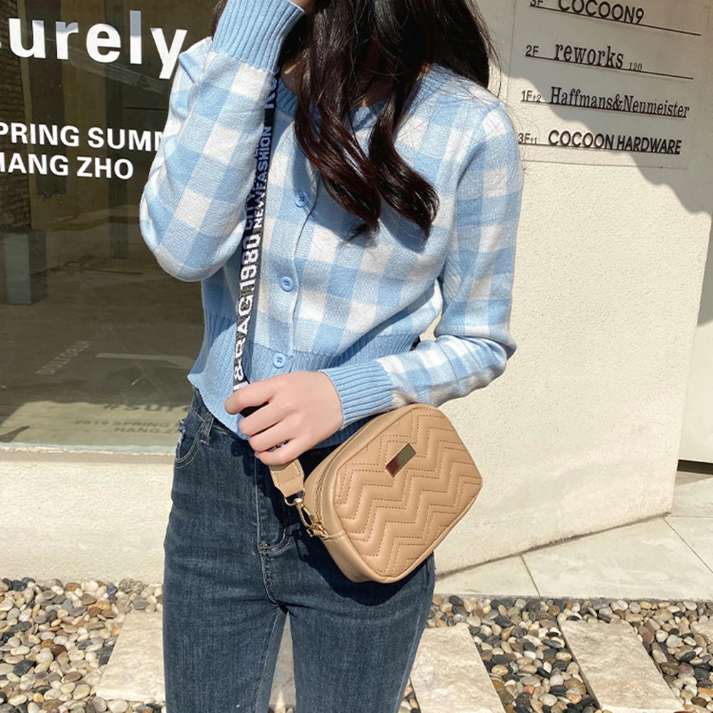 Casual Small Messenger Handbag PU Leather Shoulder Crossbody Bag