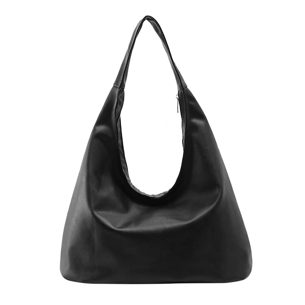 Women Shoulder Dumpling Bag Casual PU Leather Chain Crossbody Bag
