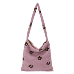 Animal Pattern Plush Hobos Shoulder Bags for Women