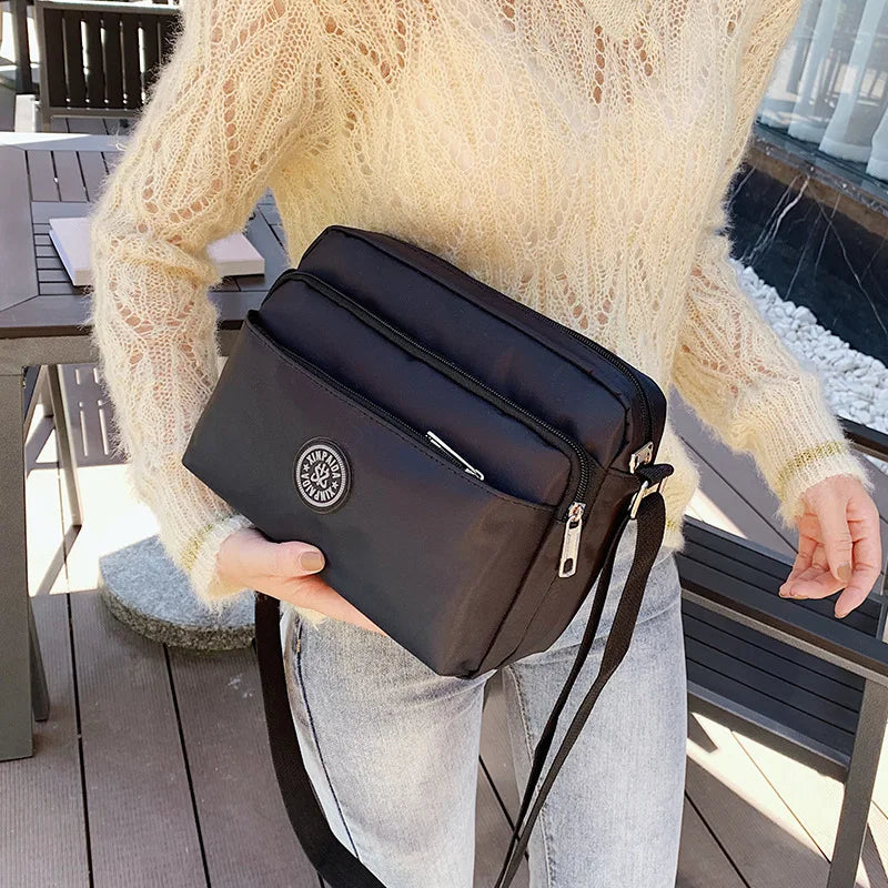 Women Shoulder Messenger Bag Nylon Large Capacity Waterproof Zipper