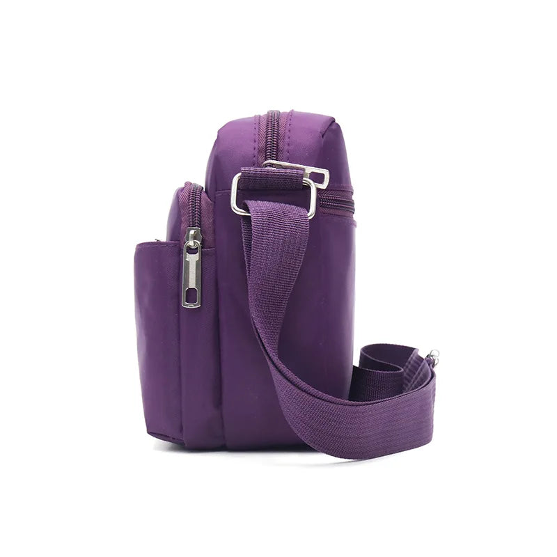 Women Shoulder Messenger Bag Nylon Large Capacity Waterproof Zipper