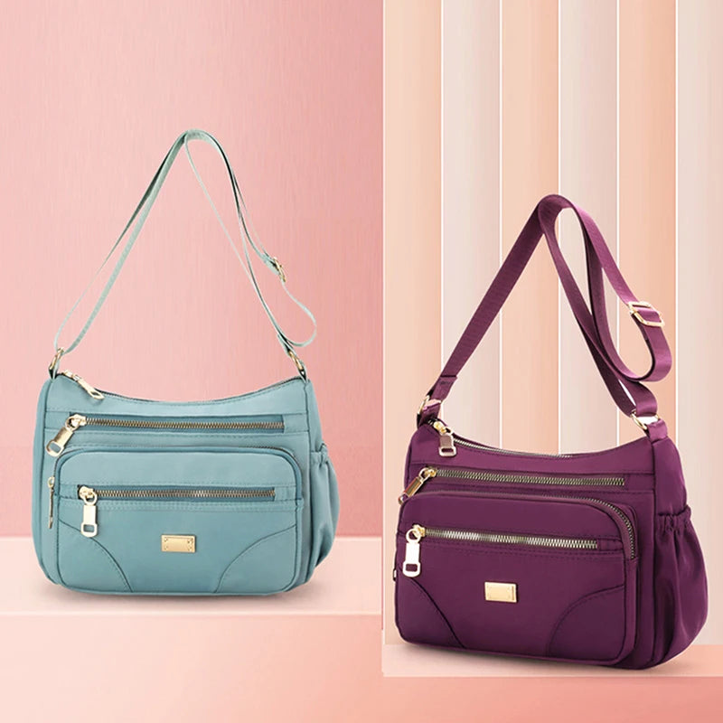 Women Shoulder Messenger Bag Nylon Lightweight Waterproof Crossbody