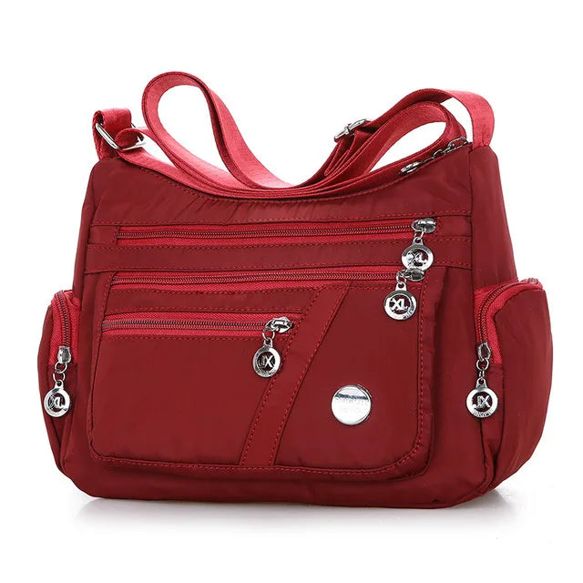 Waterproof Nylon Crossbody Bag Large Capacity Travel Purse