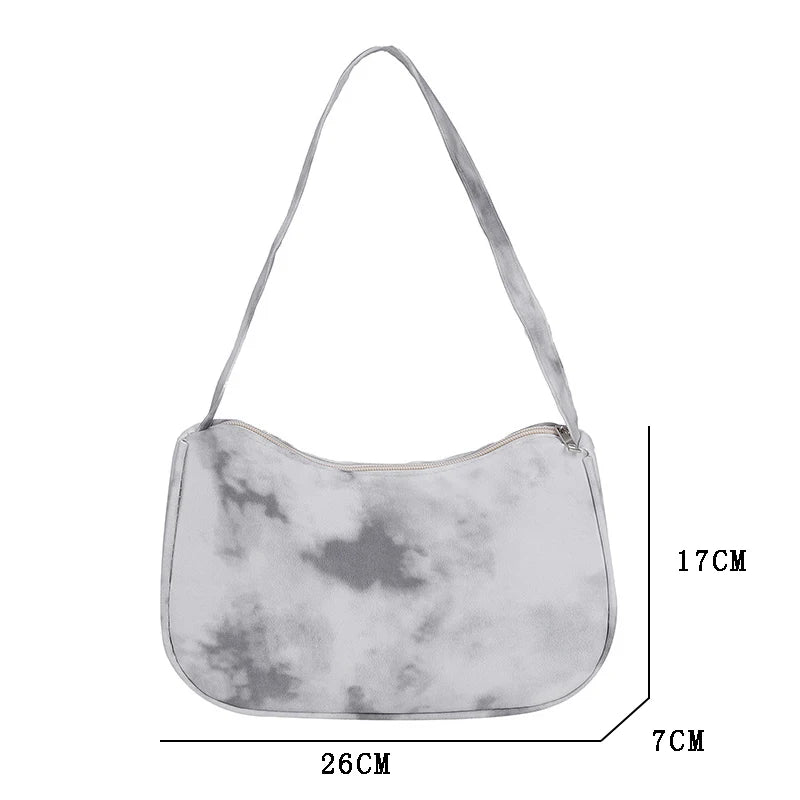 Women Tie Dye Travel Handbag Casual Small Top-handle Bag