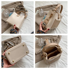 Women Bucket Tote Bag Wide Strap Shoulder Bag