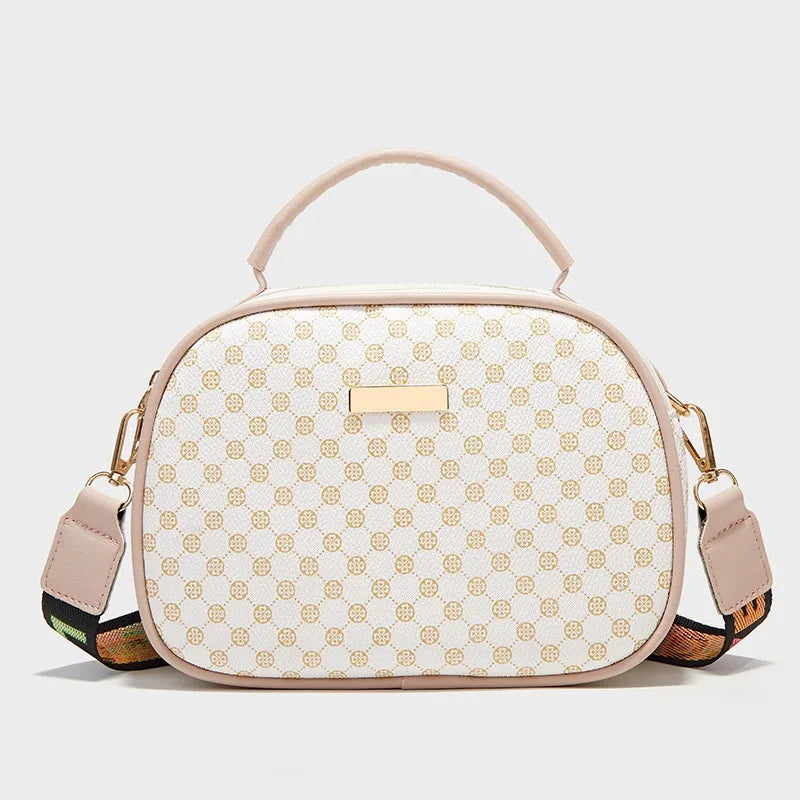 Women Small Messenger Bag Lingge Embroidery Chain Shoulder Bag