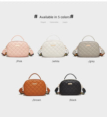 Women Small Messenger Bag Lingge Embroidery Chain Shoulder Bag