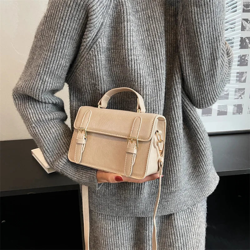 Women Small Square Bag PU Leather Shoulder Bags Handbag Purse Female Travel
