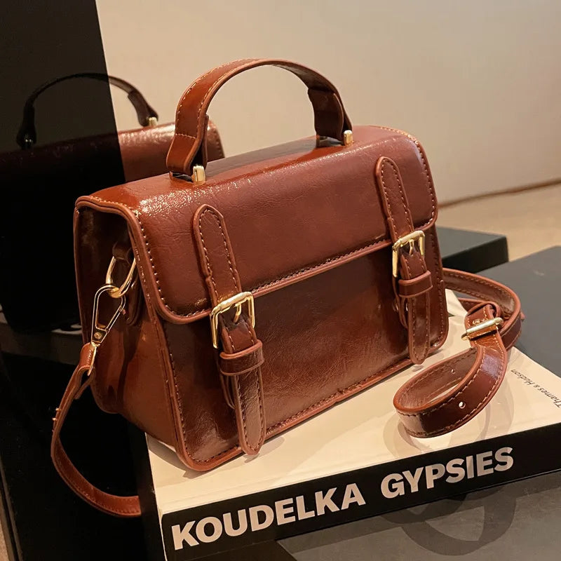 Women Small Square Bag PU Leather Shoulder Bags Handbag Purse Female Travel