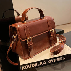 Women Small Square Bag PU Leather Shoulder Bags Handbag Purse Female Travel
