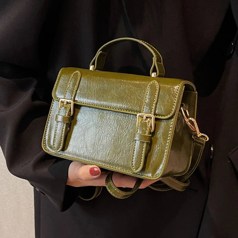 Women Small Square Bag PU Leather Shoulder Bags Handbag Purse Female Travel
