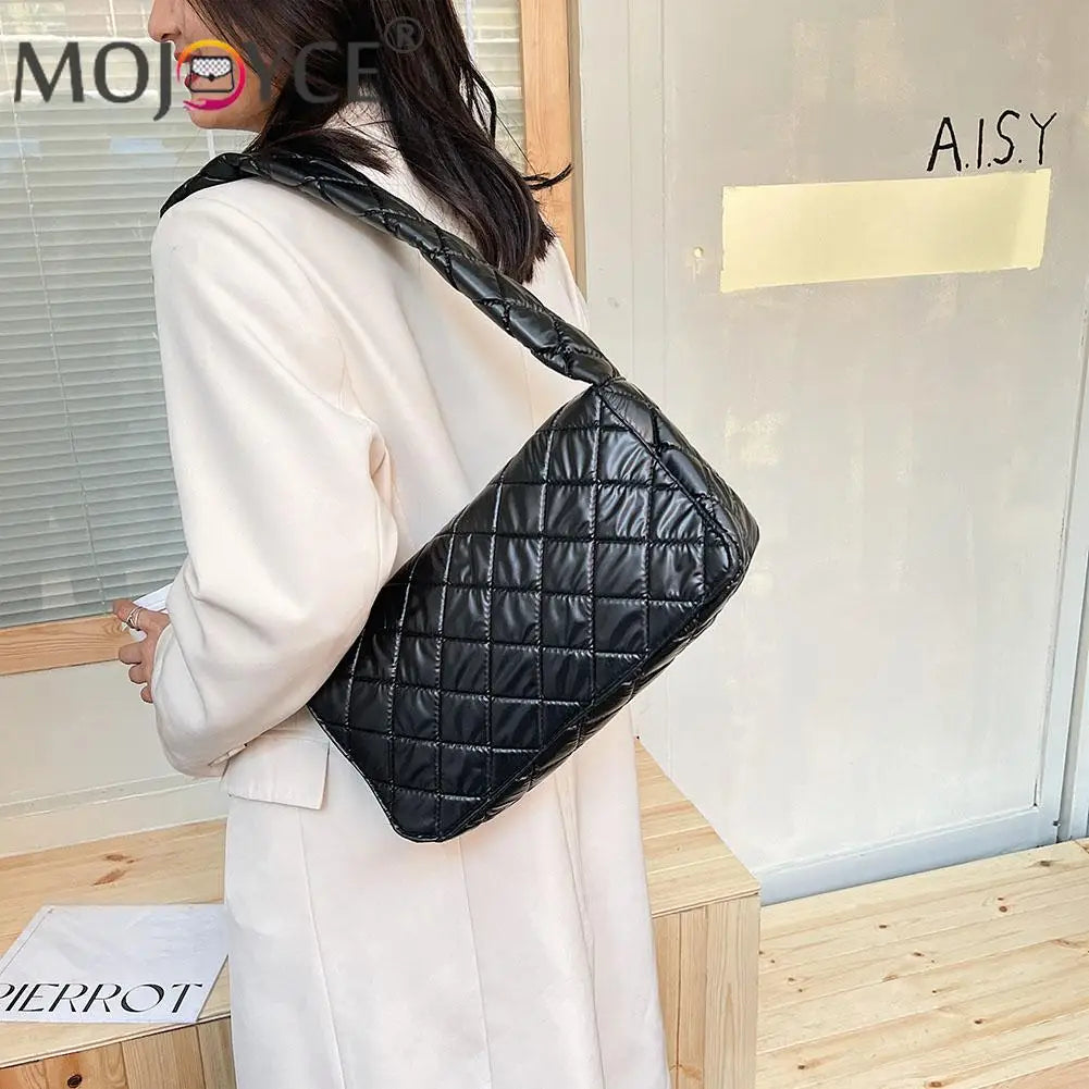 Women Space Padded Nylon Shoulder Armpit Bag Casual
