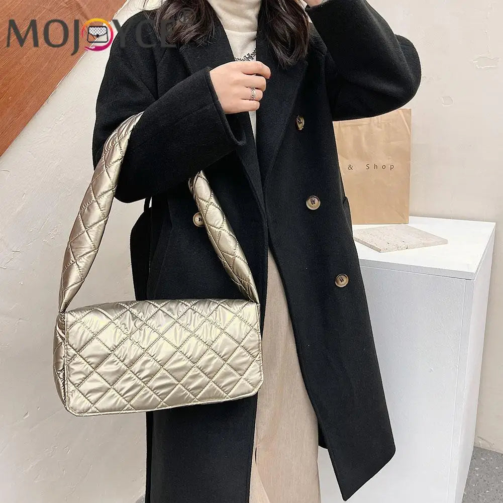 Women Space Padded Nylon Shoulder Armpit Bag Casual