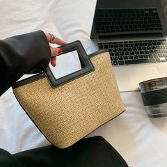 Straw Tote Beach Shoulder Bag Cross Body Weave Handbag